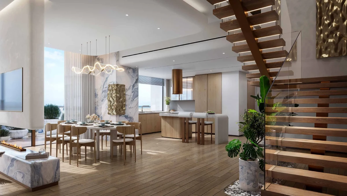 Kaïa Residences — Four-bedroom duplex — kitchen and dining